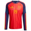 Camisola do Espanha Lamine Yamal 19 Equipamento Principal Mundial 2026 Manga Comprida